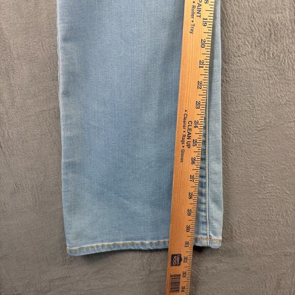 American Eagle Kick Boot Jeans Women's Size 14 Blue Stretch Denim Light Wash Mid - Picture 7 of 10